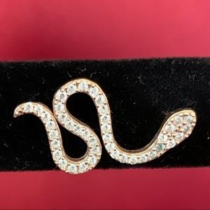 Gold ear climber with crystals quality